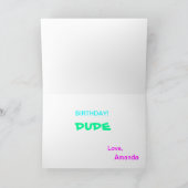 ハッピーバースデーの男のミニチュア・シュナウツァーの子犬 カード (内部)