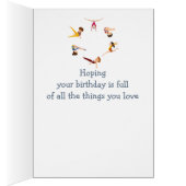 ハッピーバースデーの男の子の女の子が体操のタンブルが好き (内側 (右))