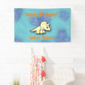 ハッピーバースデーの男の子の恐竜の旗 横断幕 (インサイチュ)