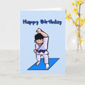 ハッピーバースデーの男の子の武道の挨拶状 カード (黄色い花)