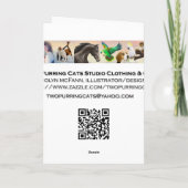 ハッピーバースデーの白の鳩カード カード (裏面)