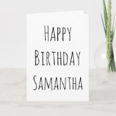 ハッピーバースデーの白黒 シーズンカード (正面)