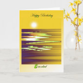ハッピーバースデーの祖父のbrendaのcheason カード (黄色い花)