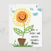 ハッピーバースデーの祖父 ポストカード (正面/裏面)