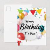 ハッピーバースデーの祝スタイル: シーズンポストカード (正面/裏面)