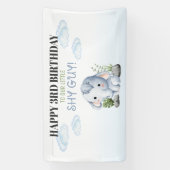 ハッピーバースデーの私たちの小さなシャイ男のバナー 横断幕 (縦)