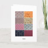 ハッピーバースデーの秘密の友達の熱狂するなキルト カード (裏面)