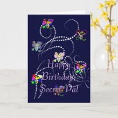 ハッピーバースデーの秘密の友達 カード (黄色い花)