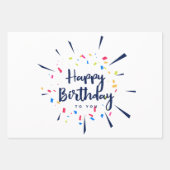 ハッピーバースデーの紙吹雪 ラッピングペーパーシート (正面)