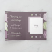 ハッピーバースデーの素晴らしい友プラム カード (内部)