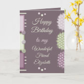 ハッピーバースデーの素晴らしい友プラム カード (黄色い花)