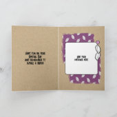 ハッピーバースデーの素晴らしい叔母の写真の紫 カード (内部)