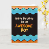 ハッピーバースデーの素晴らしい男の子のバースデー・カード カード (黄色い花)