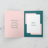 ハッピーバースデーの素晴らしい義理の妹ピンク カード (内部)