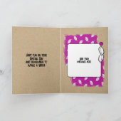 ハッピーバースデーの素晴らしい義理の娘の写真ピンク カード (内部)