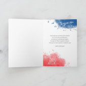 ハッピーバースデーの素晴らしパパ赤い水色 カード (内部)