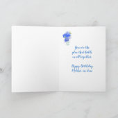 ハッピーバースデーの義母のHydrengeaの花 カード (内部)