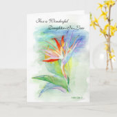 ハッピーバースデーの義理の娘 カード (黄色い花)