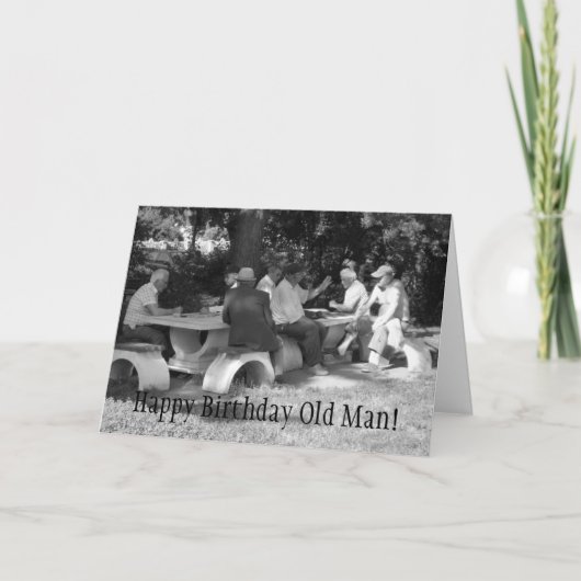 ハッピーバースデーの老人カード カード (正面)