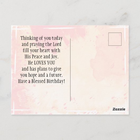 ハッピーバースデーの聖句 ポストカード (裏面)