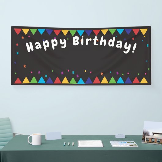 ハッピーバースデーの背景 横断幕 (トレードショー)