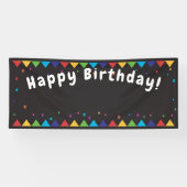 ハッピーバースデーの背景 横断幕 (横)