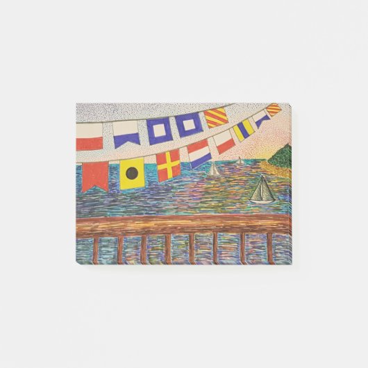 ハッピーバースデーの航海のなシグナルフラグ ポストイット (正面)