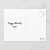 ハッピーバースデーの色気球はがき ポストカード (裏面)