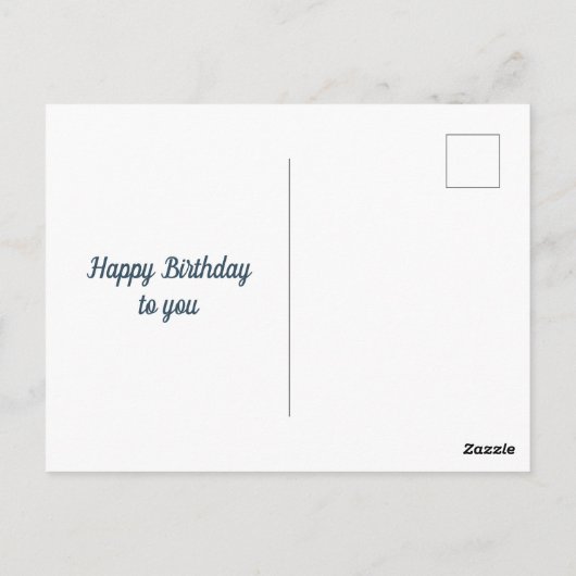 ハッピーバースデーの色気球はがき ポストカード (裏面)