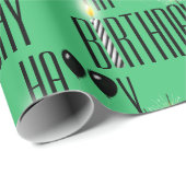 ハッピーバースデーの花火と風船 ラッピングペーパー (ロールコーナー)