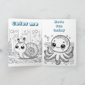 ハッピーバースデーの若い女の子シュノークラー カード (内部)