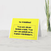 ハッピーバースデーの若者の視線 カード (正面)