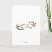 ハッピーバースデーの英国国旗の小妖精や小人 カード (裏面)