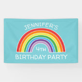 ハッピーバースデーの虹の女の子によってはパーソナライズがパーティを楽しみます 横断幕 (横)