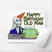 ハッピーバースデーの蜘蛛の巣の老人 マウスパッド (マウス)