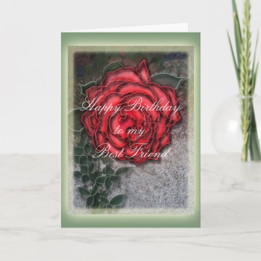 ハッピーバースデーの親友 カード (正面)