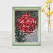 ハッピーバースデーの親友 カード (黄色い花)