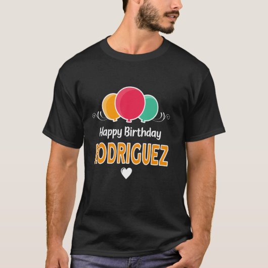 ハッピーバースデーの言葉 ロドリゲス Tシャツ (正面)