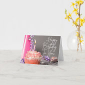 ハッピーバースデーの誕生日カード カード (黄色い花)