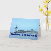 ハッピーバースデーの郵便はがき カード (黄色い花)