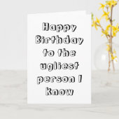 ハッピーバースデーの醜い カード (黄色い花)