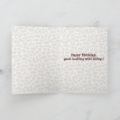 ハッピーバースデーの野生物 カード (内部)