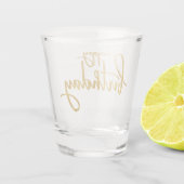 ハッピーバースデーの金ゴールドホイル ショットグラス (裏面)