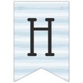 ハッピーバースデーの青い半端ものは縞で飾ります バンティングフラッグ (第2の旗)