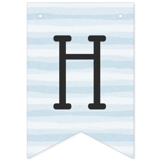 ハッピーバースデーの青い半端ものは縞で飾ります バンティングフラッグ (第2の旗)