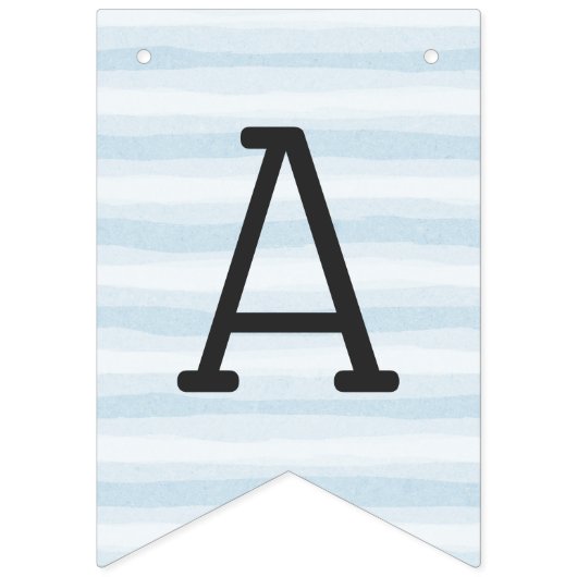 ハッピーバースデーの青い半端ものは縞で飾ります バンティングフラッグ (第3の旗)