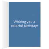 ハッピーバースデーの青い空の色のバルーン (内側 (右))