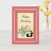 ハッピーバースデーの願いの全束 カード (黄色い花)