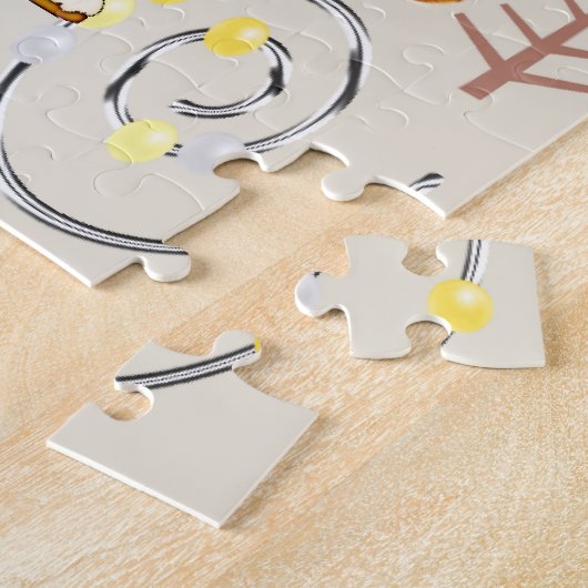 ハッピーバースデーの願いドッグカップケーキジグソーパズル ジグソーパズル (側面)