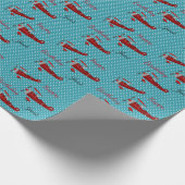 ハッピーバースデーの飛行機のパイロット ラッピングペーパー (角)